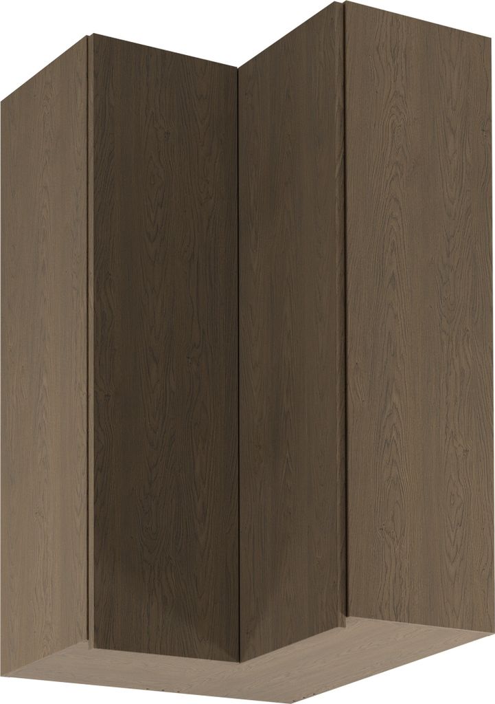 Eckhängeschrank 60x60 cm Küchenschrank Küchenhängeschrank, Sorento G60N2 Dunkle Eiche