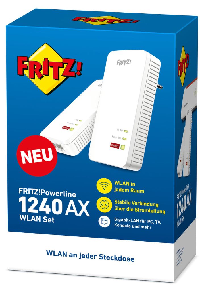 Zestaw WLAN FRITZ!Powerline 1240 AX Zdjęcie produktu 