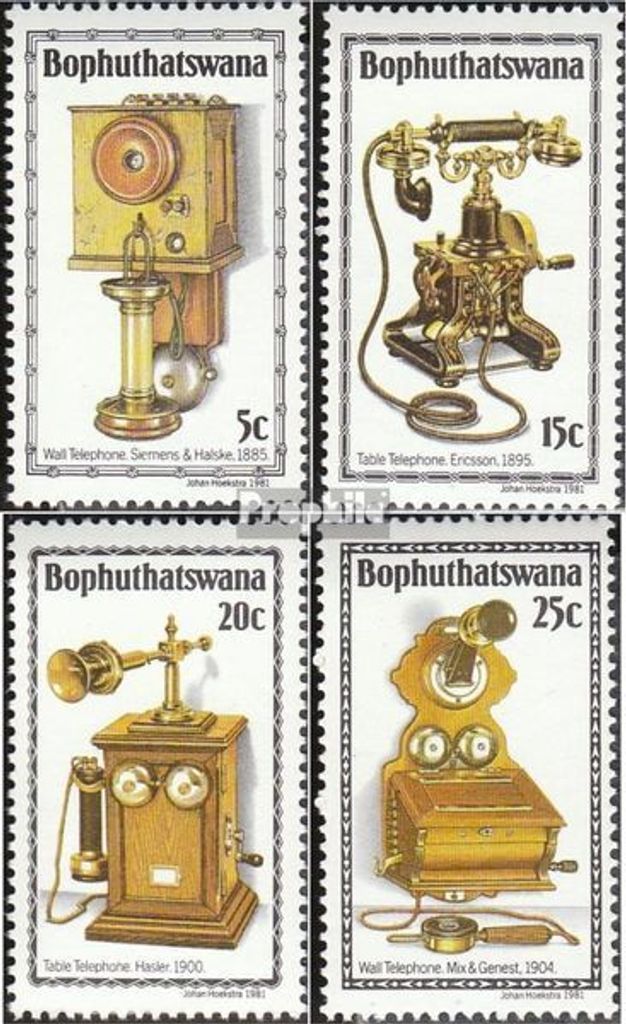 Briefmarken Bophuthatswana 1981 Mi 76-79 (kompl.Ausg.) postfrisch Telefon