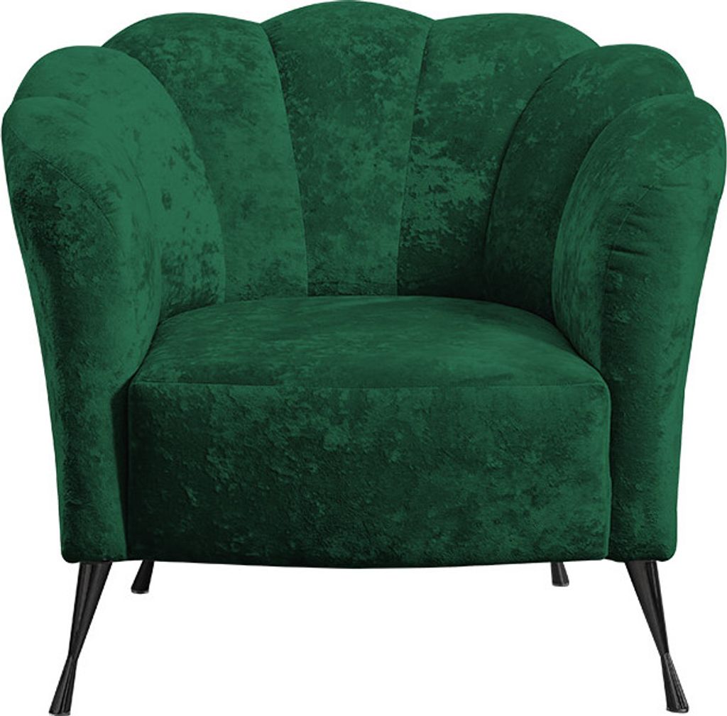 MIRJAN24 Sessel Adria, Stilvoll Polstermöbel, Modernes Design, Relaxsessel vom Hersteller (Farbe: Eureka 2121, Füße: Schwarz Chrom)