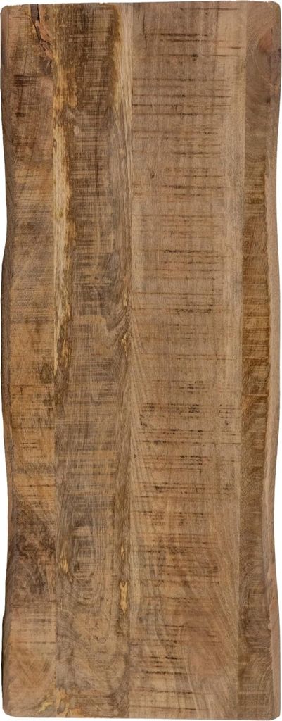 Holzplatte 120x40 cm Tonia, Bretter aus Mangoholz massiv + raue Oberfläche, Baumkanten-Platte für Heimwerker, geeignet für Arbeitsplatten, Tisch...