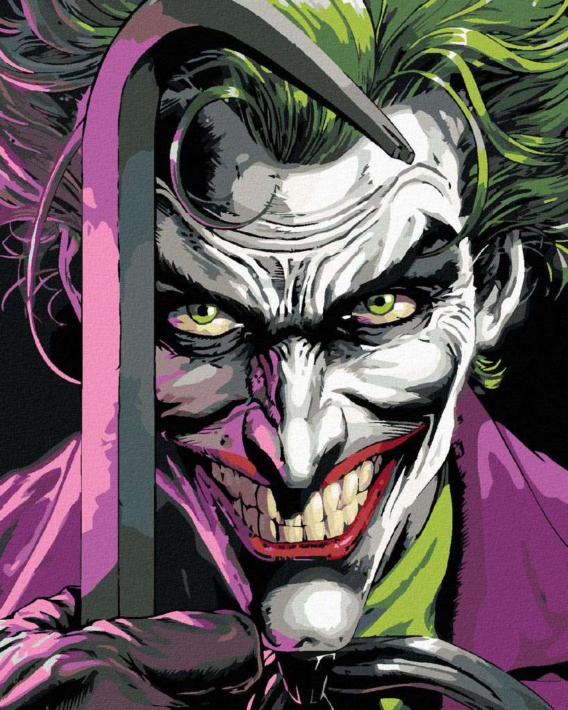 Zuty - Malen nach Zahlen - JOKER MIT BRECHEISEN (BATMAN), 40x50 cm, ohne Keilrahmen