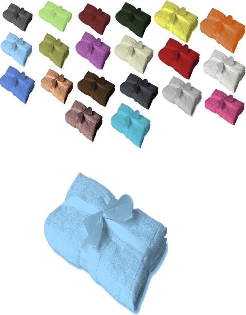 Handtuchserie im Set mit Schleife Marke Badvorleger 1 Stück 50 x 80 cm Hellblau