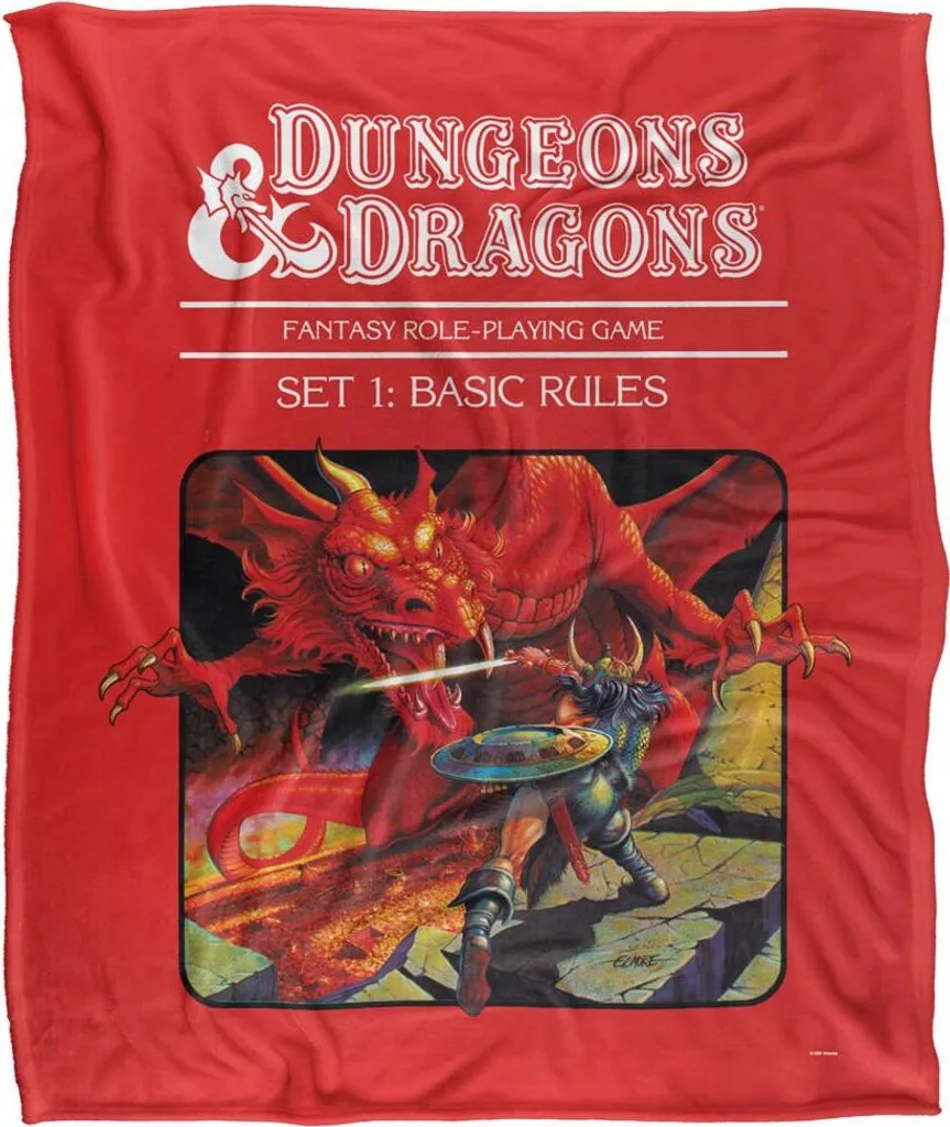 Plaid Dungeons & Dragons Basic Rules Cover Blanc - Couverture Geek Douce - 2