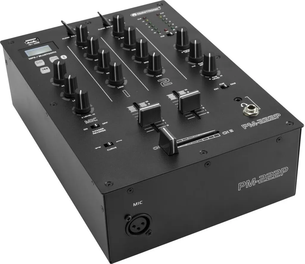 Table de Mixage DJ OMNITRONIC PM-222P avec Port USB et SD Intégré