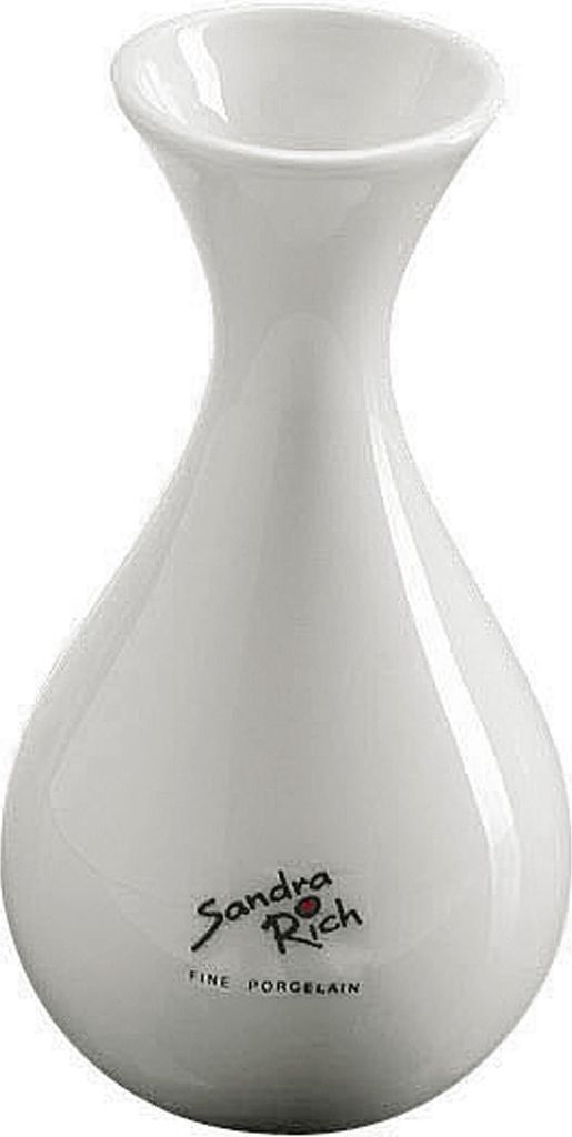SANDRA RICH Vase Solo Flaschenform Porzellan 13cm Ø6cm weiß Produktbild 