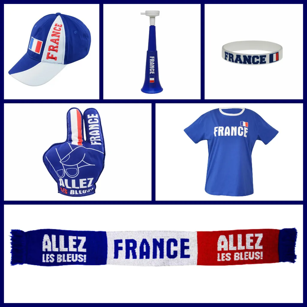 Pack supporters France 002 kit complet sans maquillage irritant