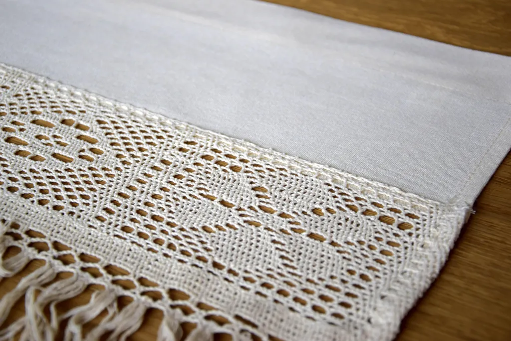 Tende Tirolesi Uncinetto 30x150 Naturale | Arredo Country Cucina - 2