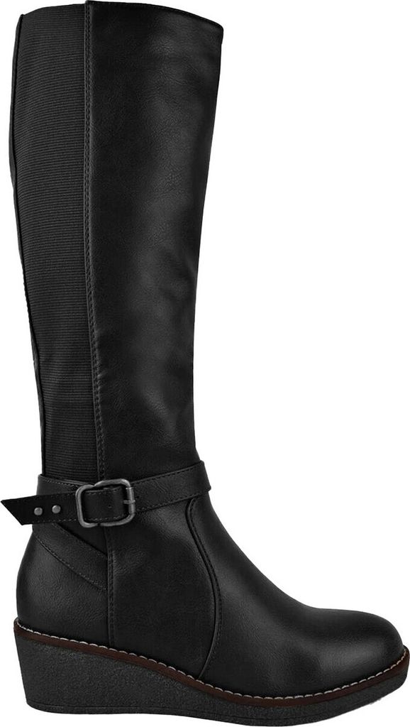Where ́s That From - Damen Kniehohe Stiefel "Ayleen" WM291 (38 EU) (Schwarz)