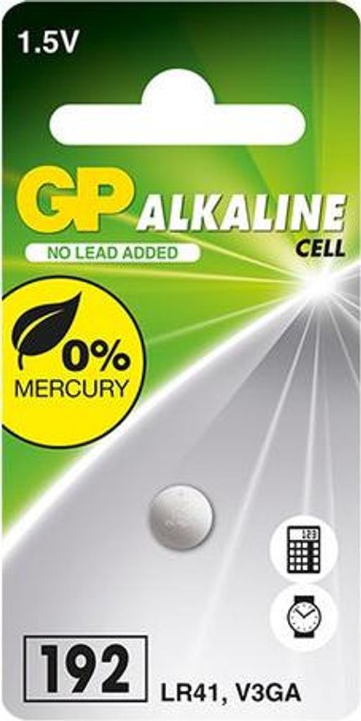 GP 020192AC10 10 GP Knopfzellen LR 41 1,5 V Imagen del producto 