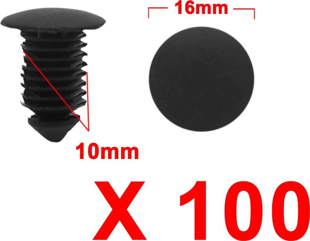 100 pcs Schwarz Kunststoff Auto Dachleiste Verschluss Halter Für Land Für Rover De De