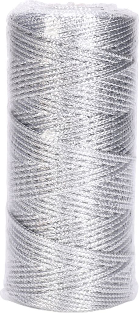1 Rollverpackungskabel stilvolle breite Anwendung Polyester Hollow zuverlässiges Tag Seil für Handwerk-Silber