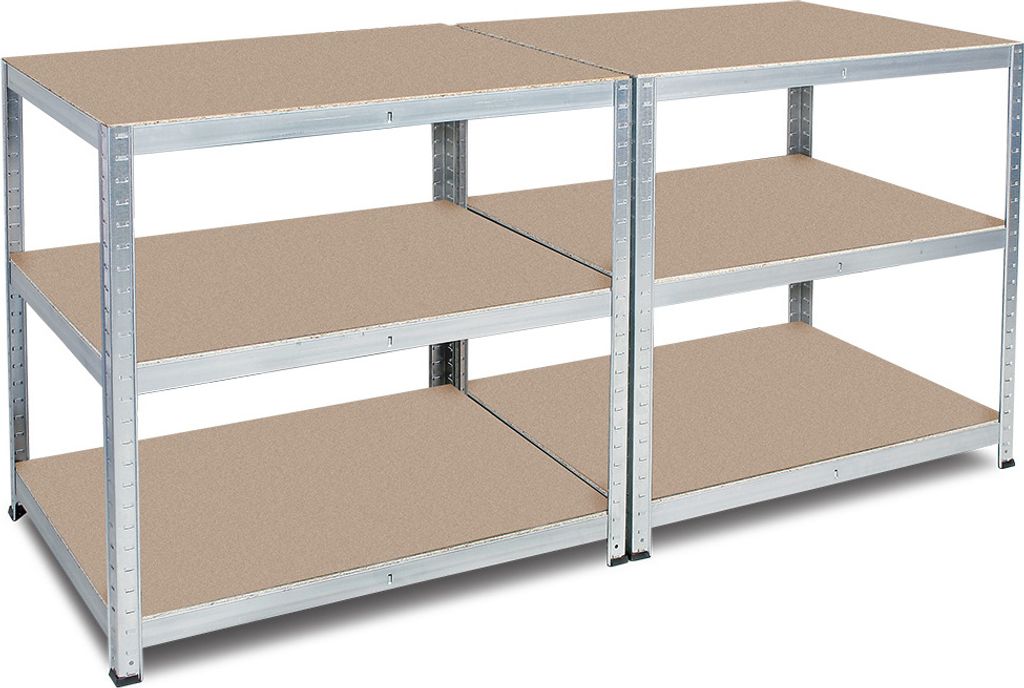 BRB Arbeitstisch/Packtisch, glanzverzinkt, HxBxT 900 x 1800 x 600 mm