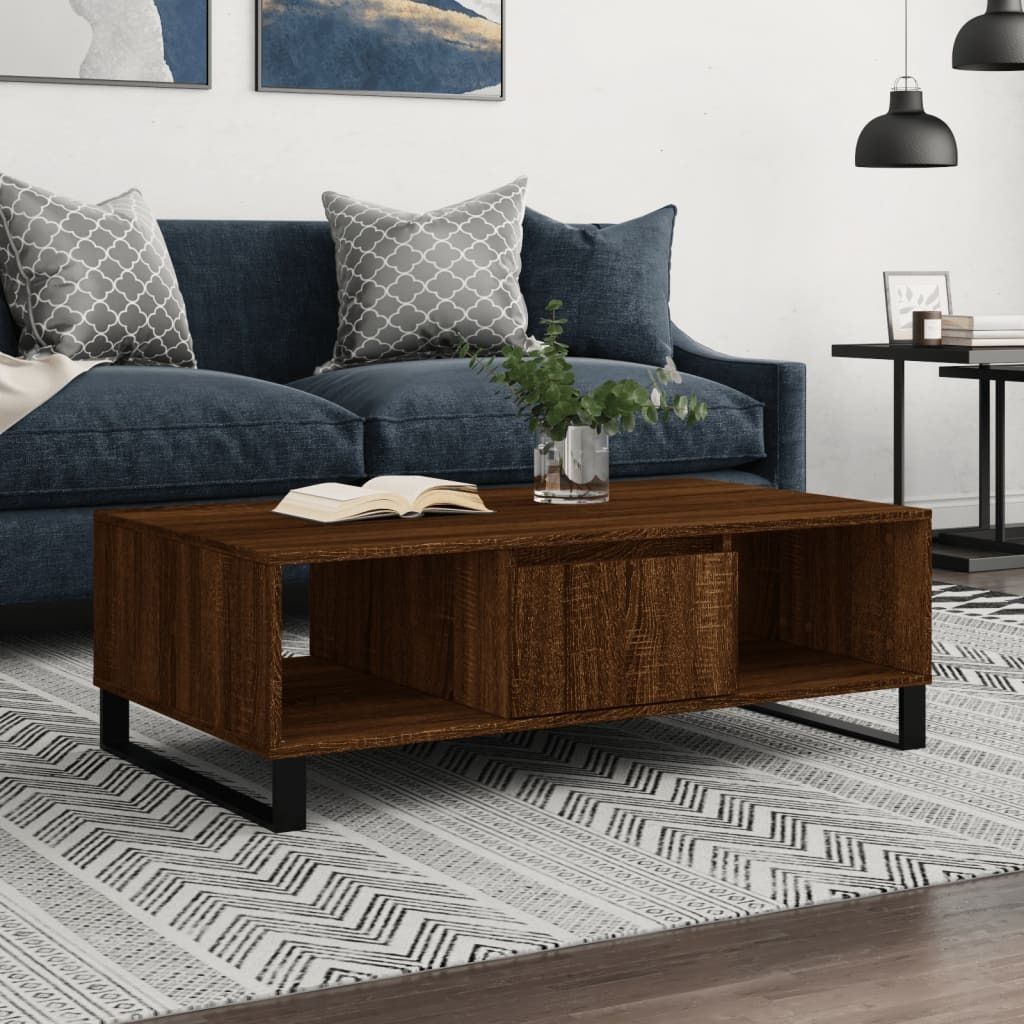Maison Exclusive - Couchtisch Braun Eichen-Optik 104x60x35 cm Holzwerkstoff