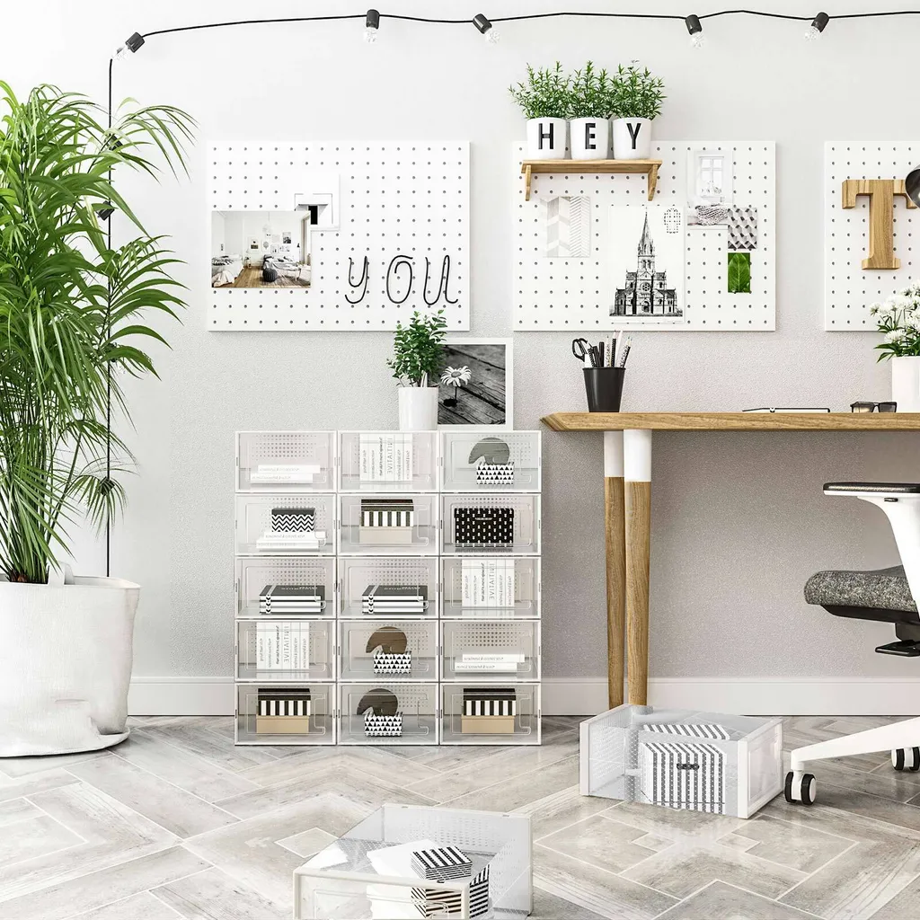 Solution gain de place pour rangement chaussures - 18 Boîtes Rootz modulables