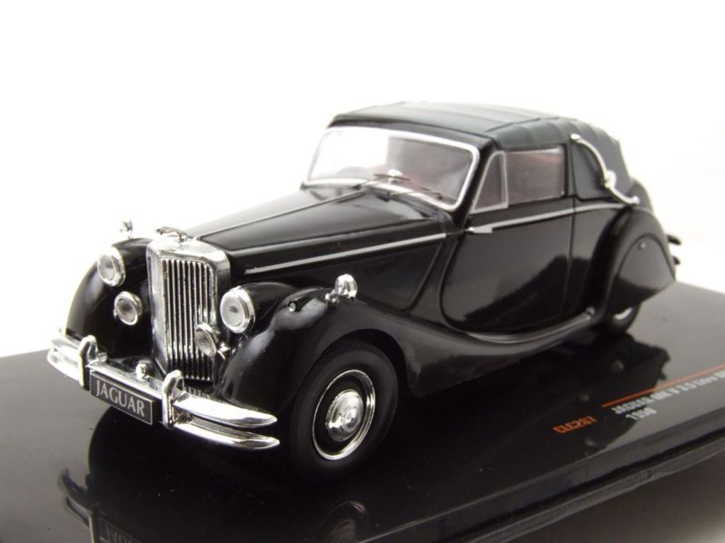 Jaguar MK V 3.5 Litre DHC Cabrio RHD 1950 schwarz grau Modellauto 1:43 ixo models