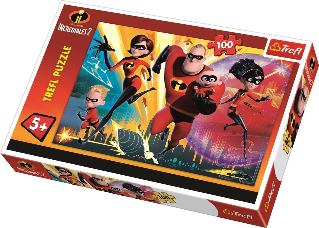 Trefl 100 Stück Disney Incredibles 2 Film Jigsaw Puzzle Altersgruppe 5+