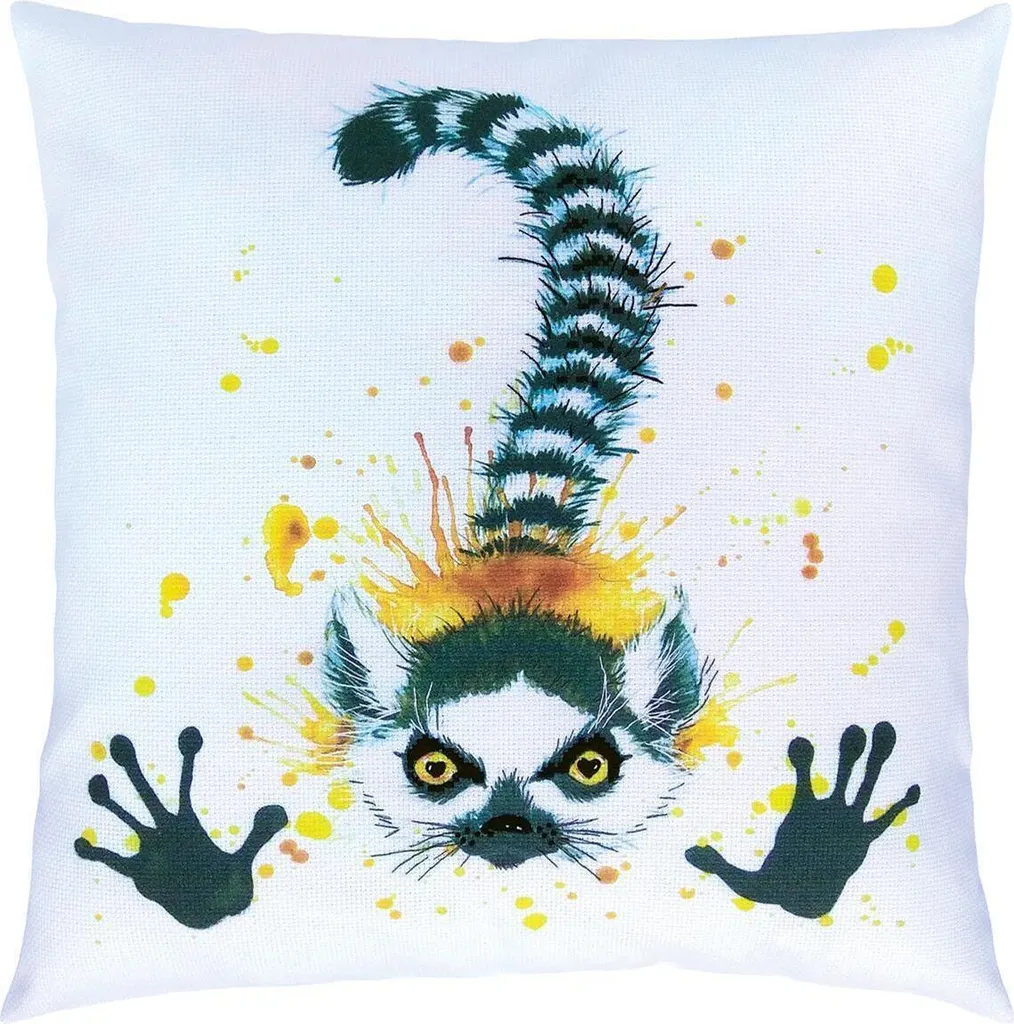Coussin point plat RTO Gants noirs : Brodez facilement avec le tracé 40x40