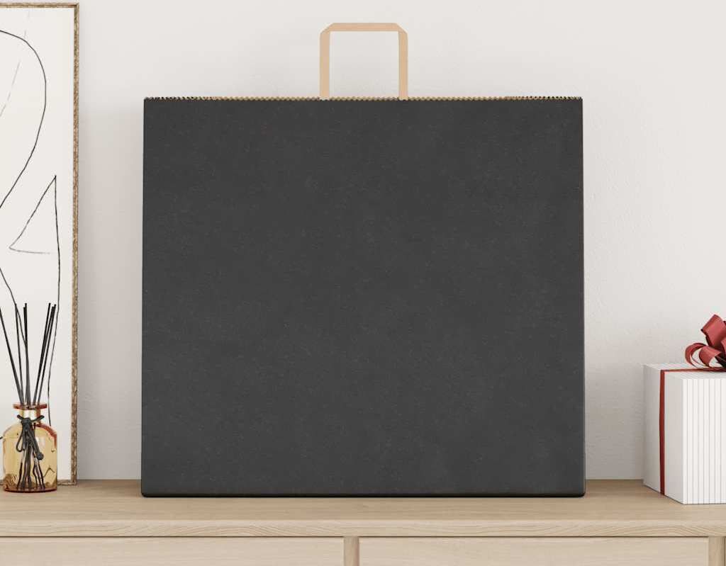 "SALE 2026" Papiertragetaschen 250er-set - multifunktional& Moderne - mit Henkeln Schwarz 54x15x49 cm - Geschenktaschen DE7390548