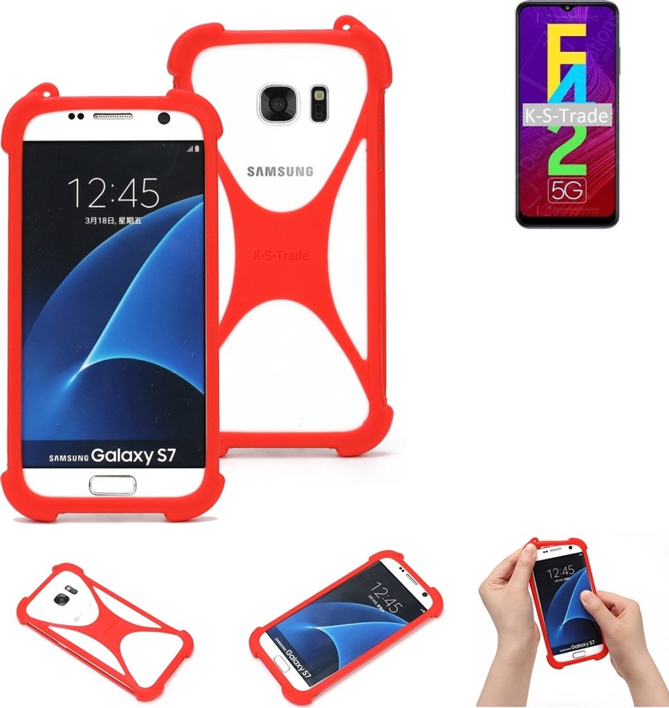 K-S-Trade Handy-Hülle kompatibel mit Samsung Galaxy F42 5G Schutz-Hülle Bumper Silikon Schutz Hülle Cover Case Silikoncase Silikonbumper TPU