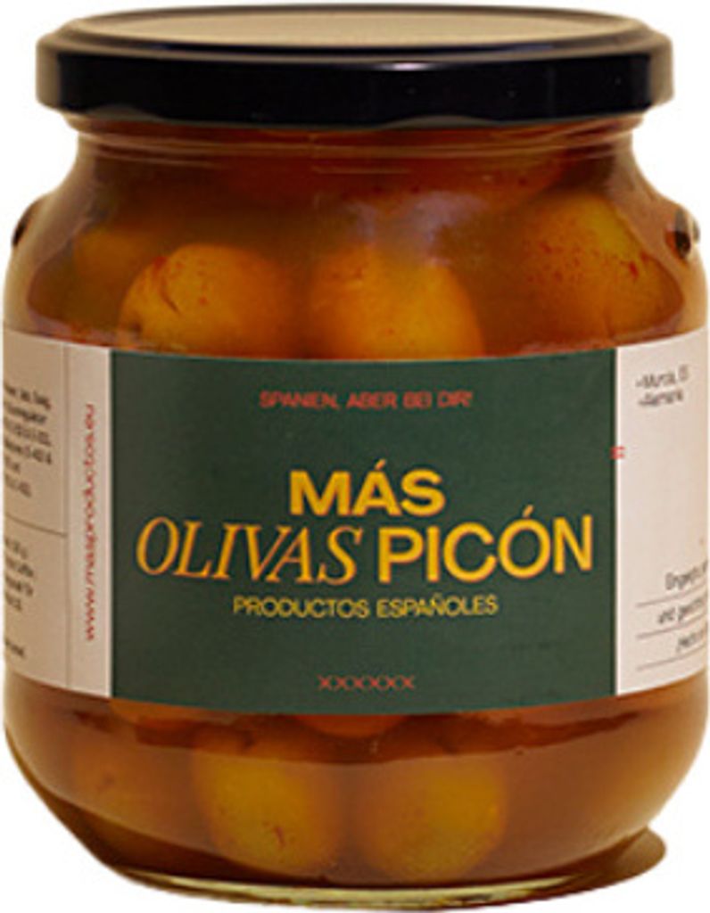 Spanische Eingelegte Grüne Oliven "Más Picón" Olivas 380g Produktbild 