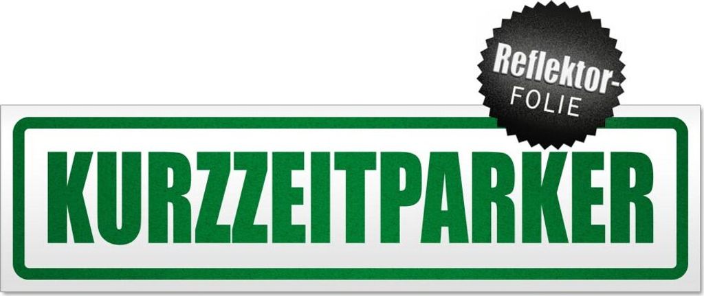Kurzzeitparker Magnetschild Schild magnetisch