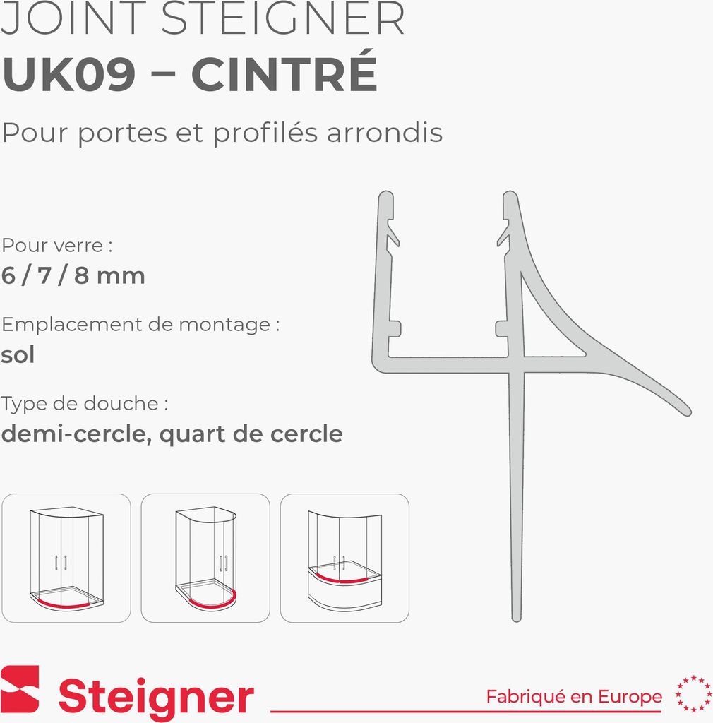 STEIGNER Joint flexible de douche 90cm UK09 (1 pc.) Image du produit 