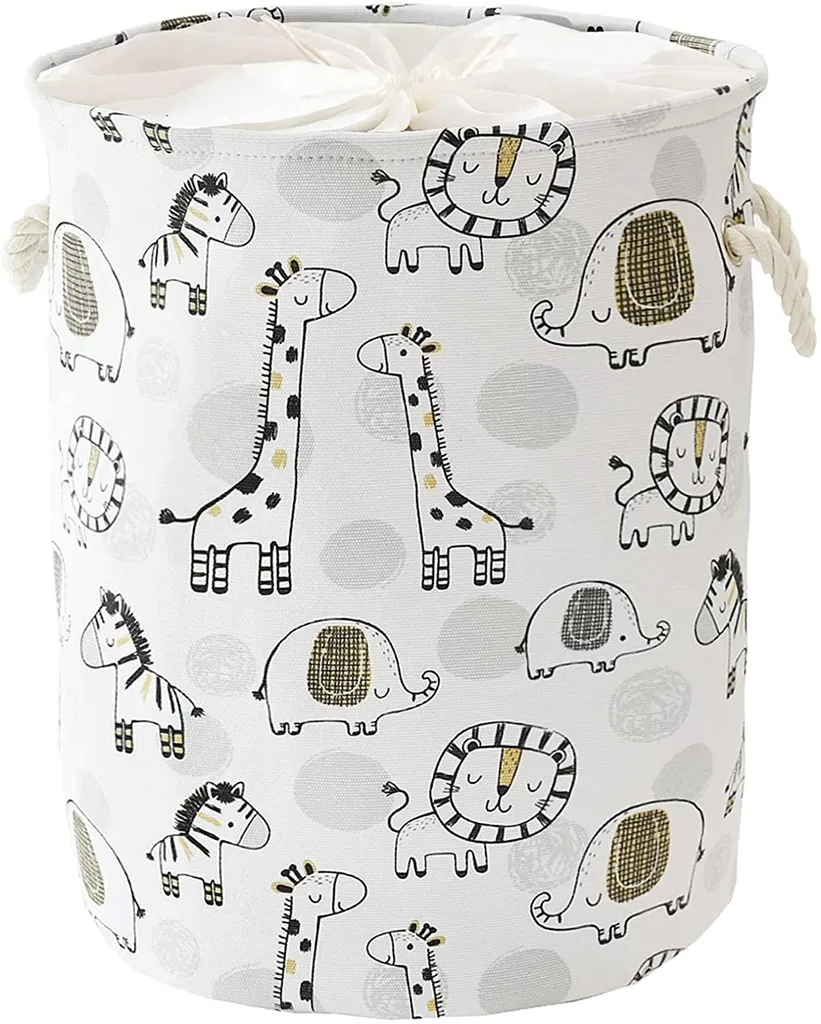 Panier à linge pliable 58L girafe, grand sac de rangement pour enfants