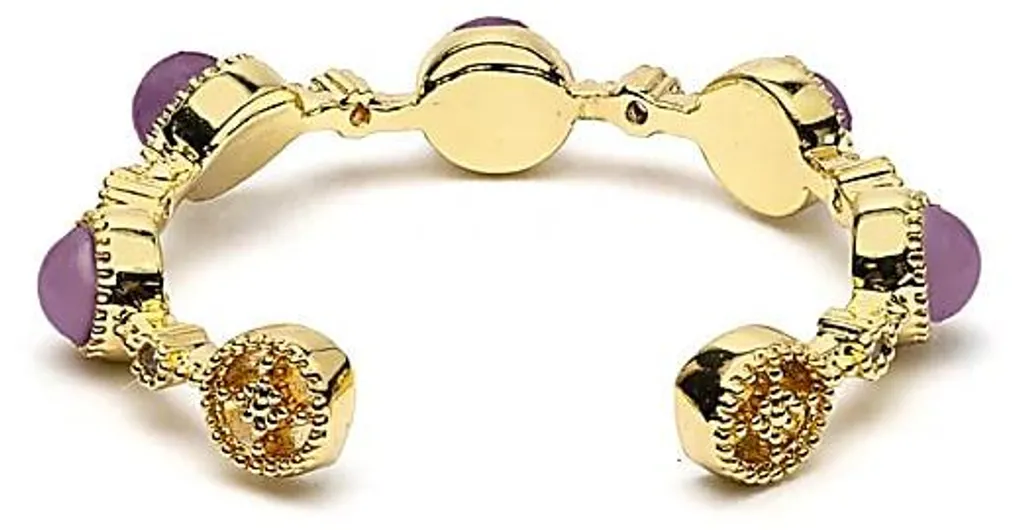 Bague ajustable améthyste véritable - Set de 4 bijoux artisanaux - 2