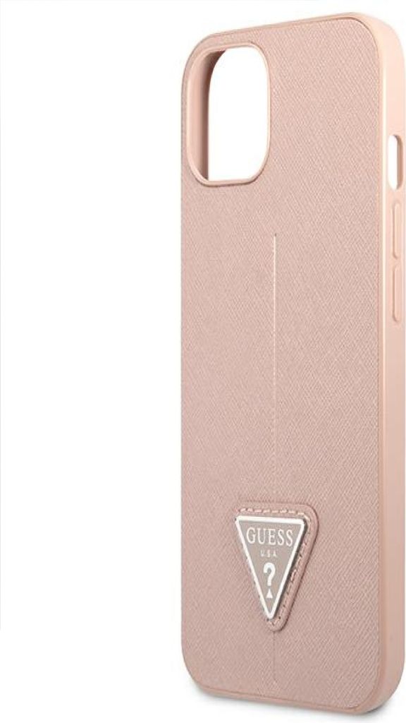 Guess SaffianoTriangle Logo Case - Hülle für iPhone 13 (rosa)