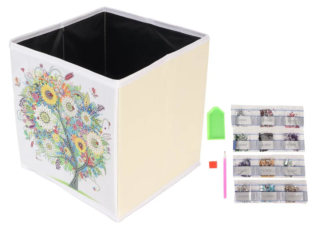 Organisateur tiroir pliable en peinture diamant 5D pour décoration DIY