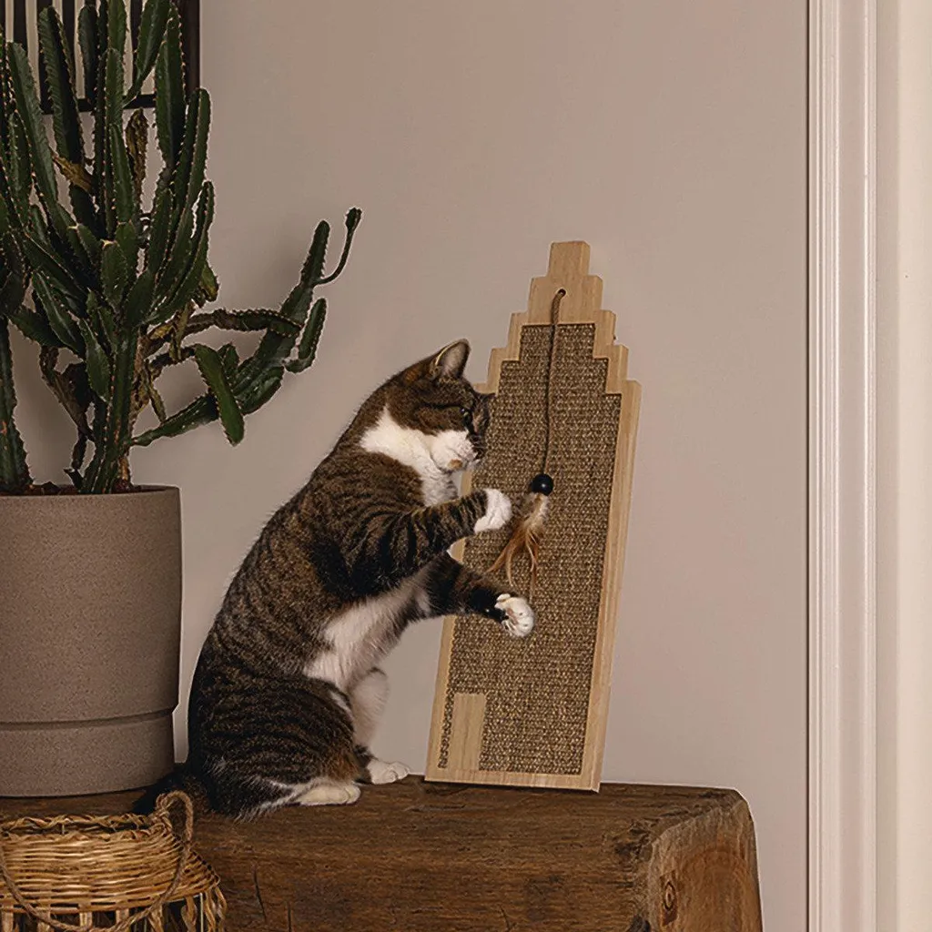 Planche à gratter robuste en bois pour chat Designed by Lotte