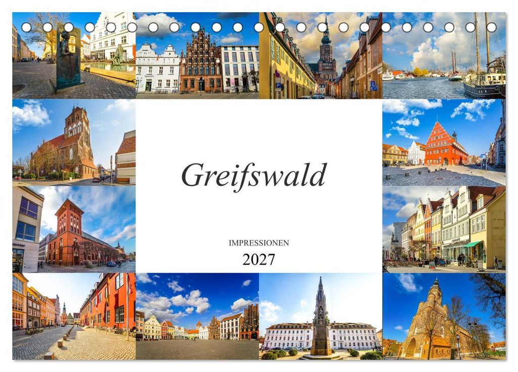 Greifswald Impressionen (Tischkalender 2027 DIN A5 quer), Produktbild 