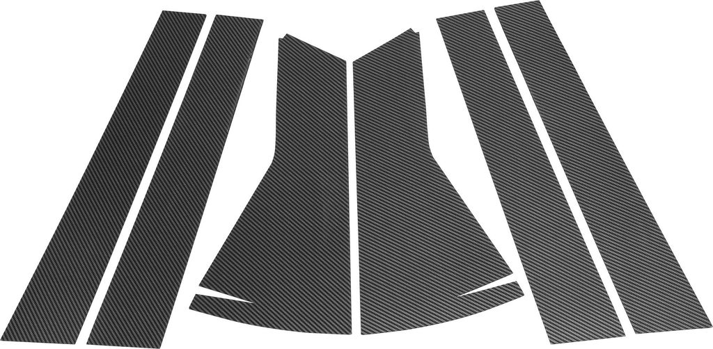 6 Stück Türsäulenfensterleiste für Nissan Qashqai 2008-2013 Vorne Hinten Links Rechts Anti-Kratz-Aufkleber Säulenabdeckung Carbonfaser-Muster ...