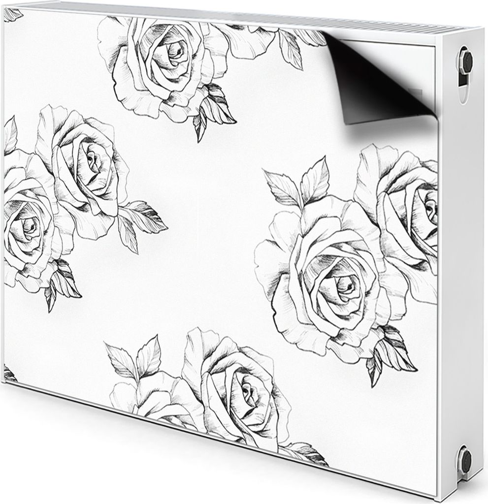 Magnet Heizkörper Heizkörper-Abdeckung Heizkörperabdeckung 90x60 cm - Rosen