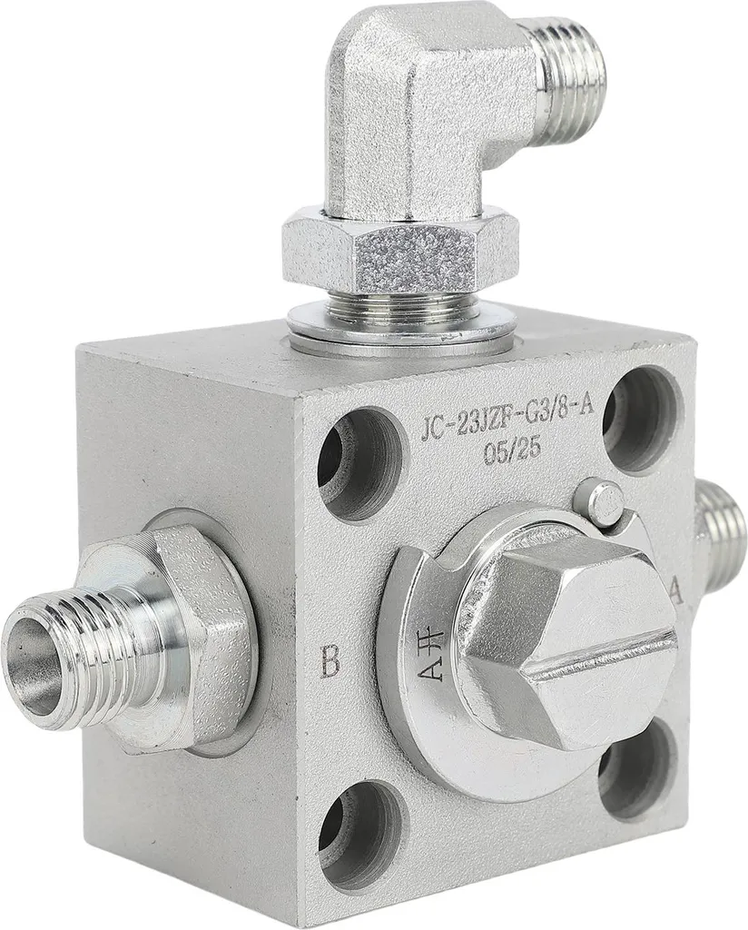 Vanne 3 Voies Mini Pelle en Acier Renforcé avec Visserie Complète