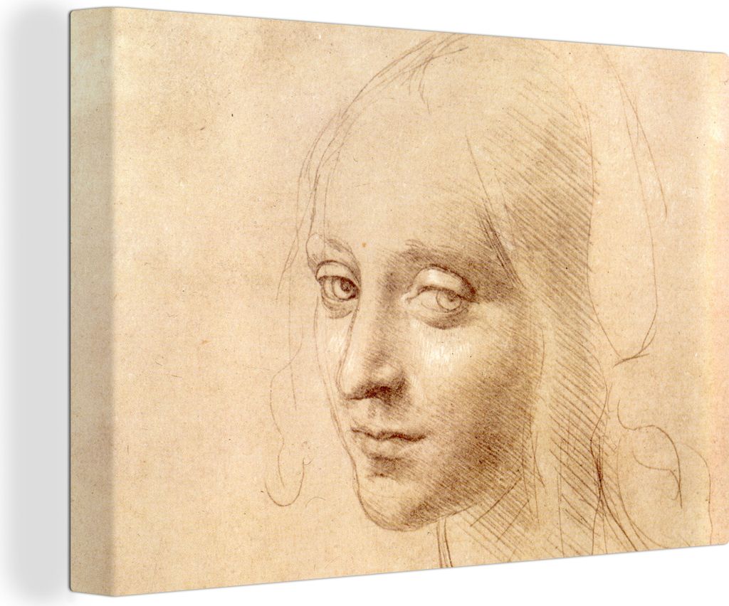 OneMillionCanvasses - Leinwandbilder - 140x90 cm, Skizze - Leonardo da Vinci, Wandbilder Kunstdruck Wanddekoration - Foto auf Leinwand - Gemälde...