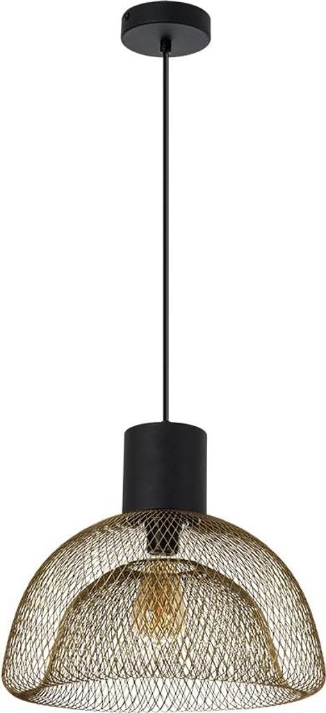 ARTE LAMP Hängelampe – Deckenleuchte für Schlafzimmer mit schwarzer Metall-Lampenfassung und Kupferfarbenem Lampenschirm – Hängeleuchte LED ...