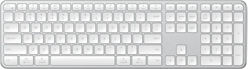Clavier Bluetooth compact Satechi Slim EX3 Argenté QWERTY Multimédia