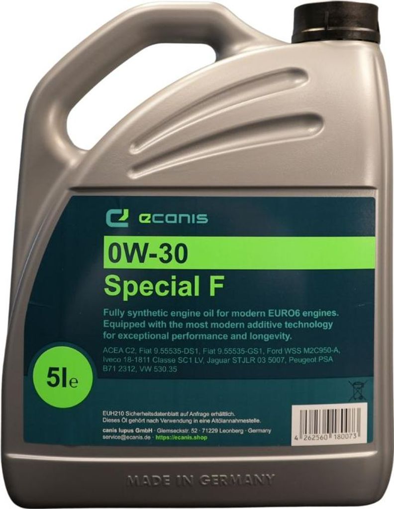 Motoröl 5 Liter 0W-30 C3 SN ECANIS Special F Hydrocrack Produktbild 