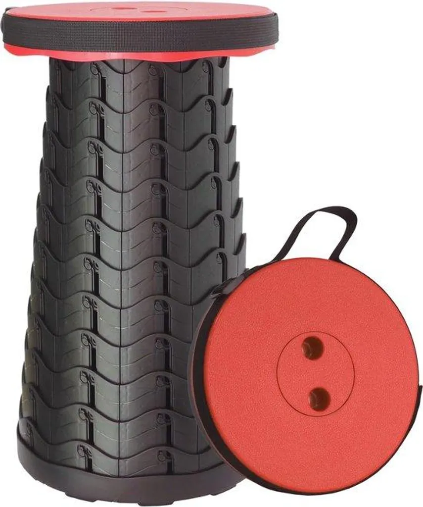 Tabouret pliant télescopique réglable 180kg pour camping et randonnée