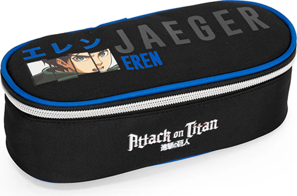 Comix Anime - Borsa da bagno ovale in stile Attack on Titan per studenti-22 x 10 x 7 cm