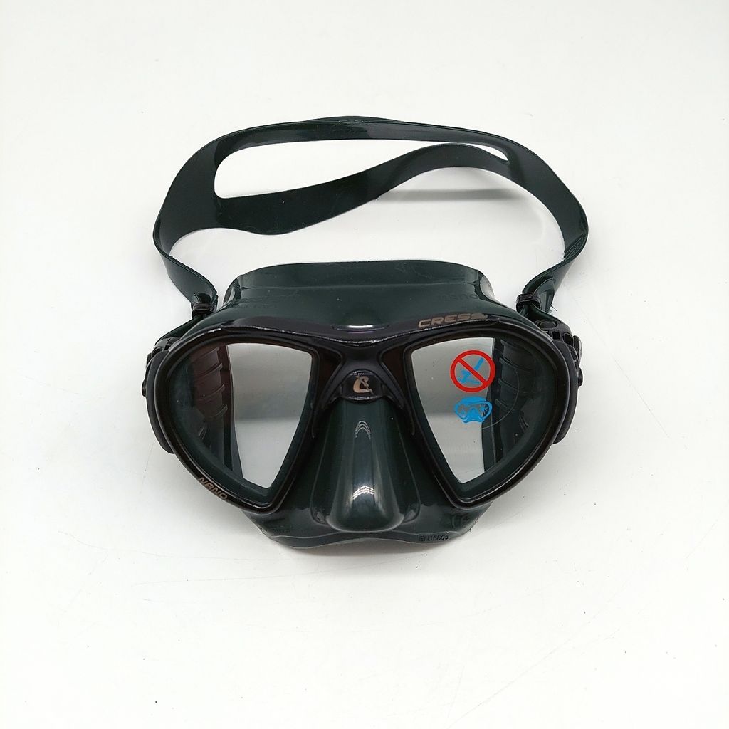 Cressi Nano Taucherbrille Grün Uni Tauchen Wassersport Schnorchelmaske