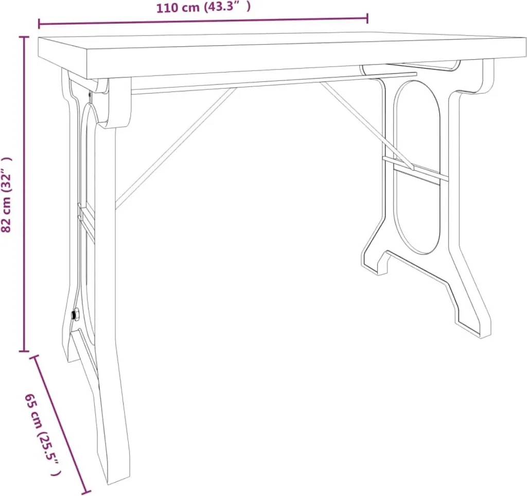 Table de repas bois de sapin massif et fer au design industriel - 6