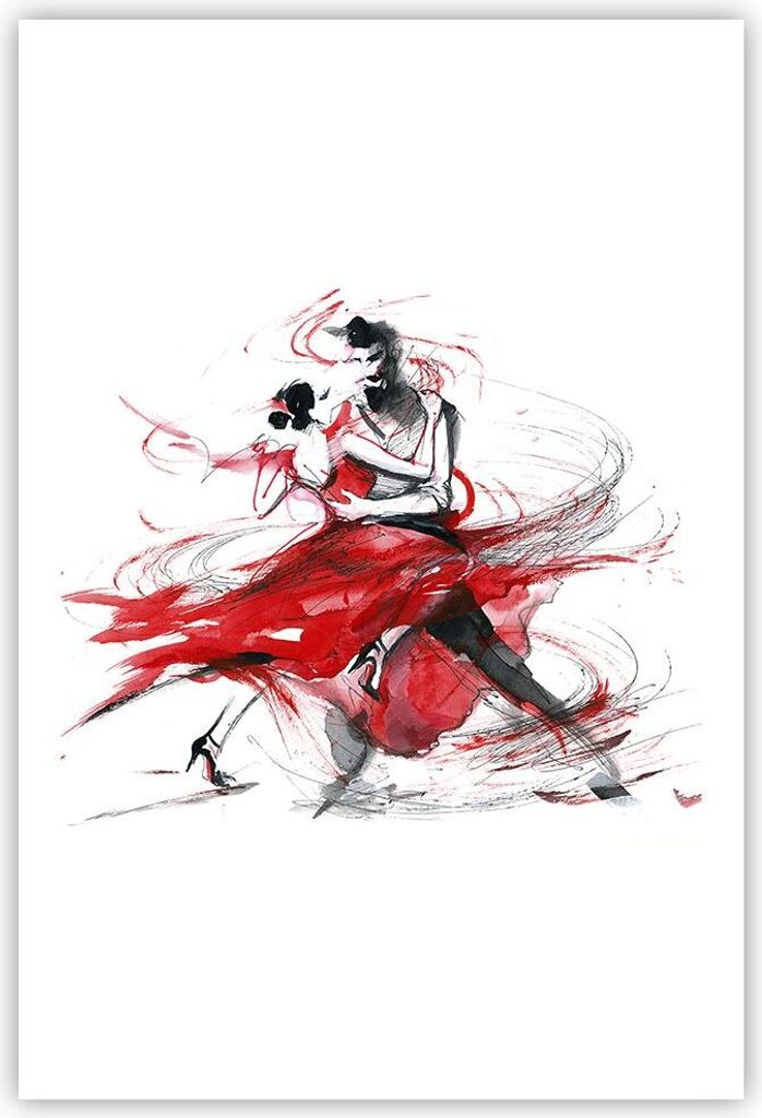 Poster - Poster ohne Rahmen - Tanz Aktion Aktivität - 61x91,5 cm - Wand Bild - Wanddeko - Wandbilder - Kunstposter - Wandposter - Bilder - Kunstdr...