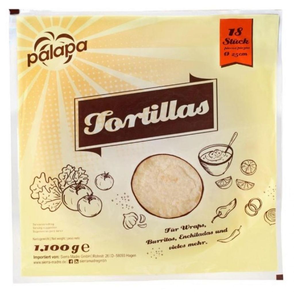 Palapa Tortilla fresh Ideální pro wrapy Soft Tacos 25cm 18 Obrázek produktu 