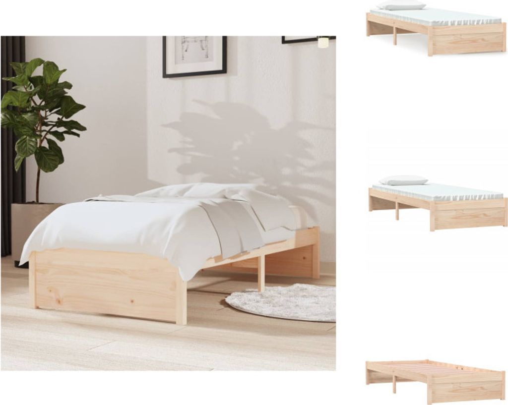 vidaXL Massivholzbett 75x190 cm - Betten & Bettgestelle