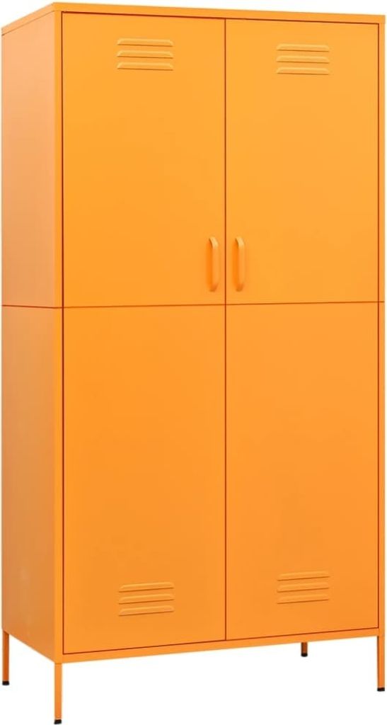 Kleiderschrank Senfgelb 90x50x180 cm Stahl