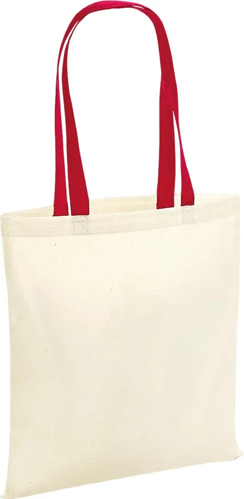 Tote Bag Westford Mill BC5592: L'accessorio Chic in Cotone e Rosso
