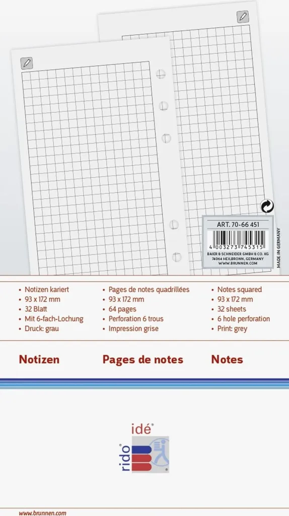 Papier note Exacompta 7066451 T2 quadrillé 5x5mm petits carreaux blanc